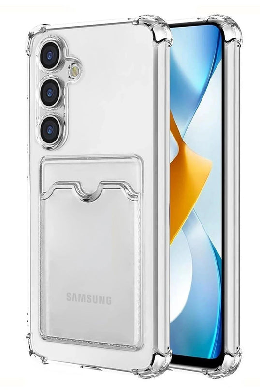 Samsung Galaxy S24 Kart Şeffaf Silikon Kılıf