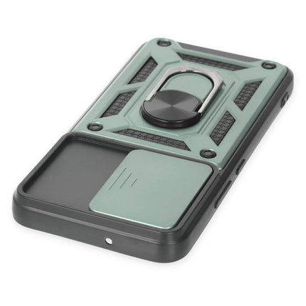 Samsung Galaxy S24 Pars Lens Yüzüklü Silikon Kılıf - Yeşil 4