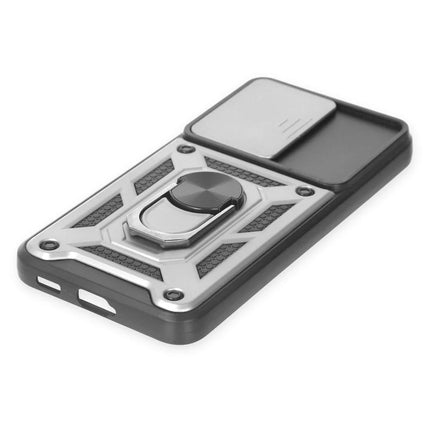 Samsung Galaxy S24 Pars Lens Yüzüklü Silikon Kılıf - Gümüş 5
