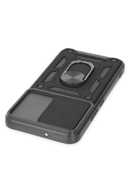 Samsung Galaxy S24 Pars Lens Yüzüklü Silikon Kılıf - Siyah 4