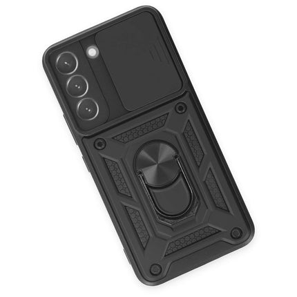 Samsung Galaxy S24 Pars Lens Yüzüklü Silikon Kılıf - Siyah 3
