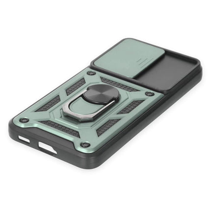Samsung Galaxy S24 Pars Lens Yüzüklü Silikon Kılıf - Yeşil 5