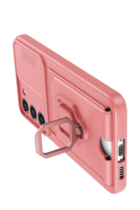 Samsung Galaxy S24 Plus Zuma Kartvizitli Yüzüklü Silikon Kılıf - Pembe 3
