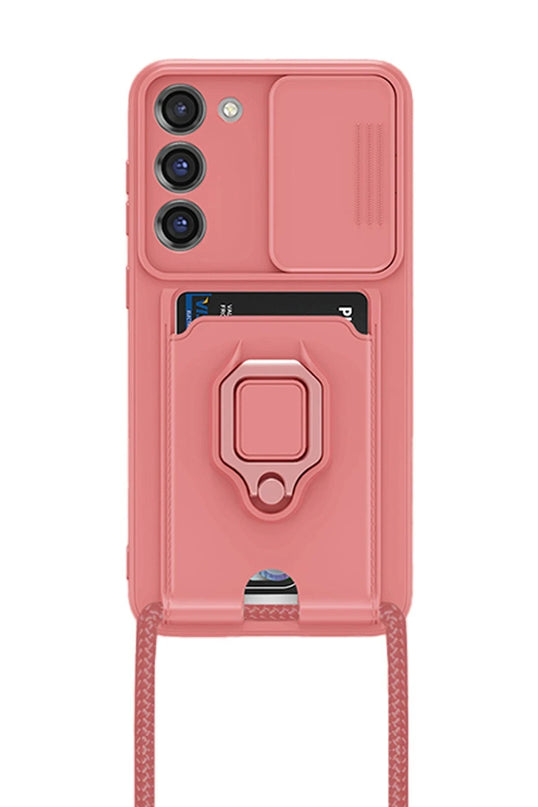 Samsung Galaxy S24 Plus Zuma Kartvizitli Yüzüklü Silikon Kılıf - Pembe 2