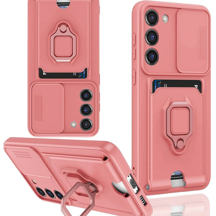 Samsung Galaxy S24 Plus Zuma Kartvizitli Yüzüklü Silikon Kılıf - Pembe