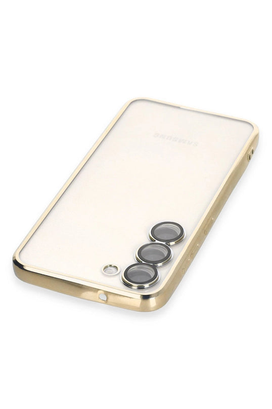 Samsung Galaxy S24 Razer Lensli Silikon Kılıf - Gold 3