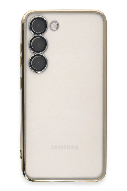 Samsung Galaxy S24 Razer Lensli Silikon Kılıf - Gold 2
