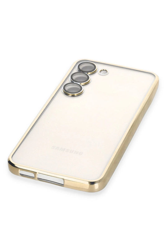Samsung Galaxy S24 Razer Lensli Silikon Kılıf - Gold 4