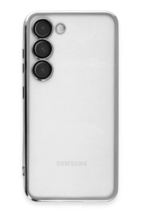 Samsung Galaxy S24 Razer Lensli Silikon Kılıf - Gümüş 2