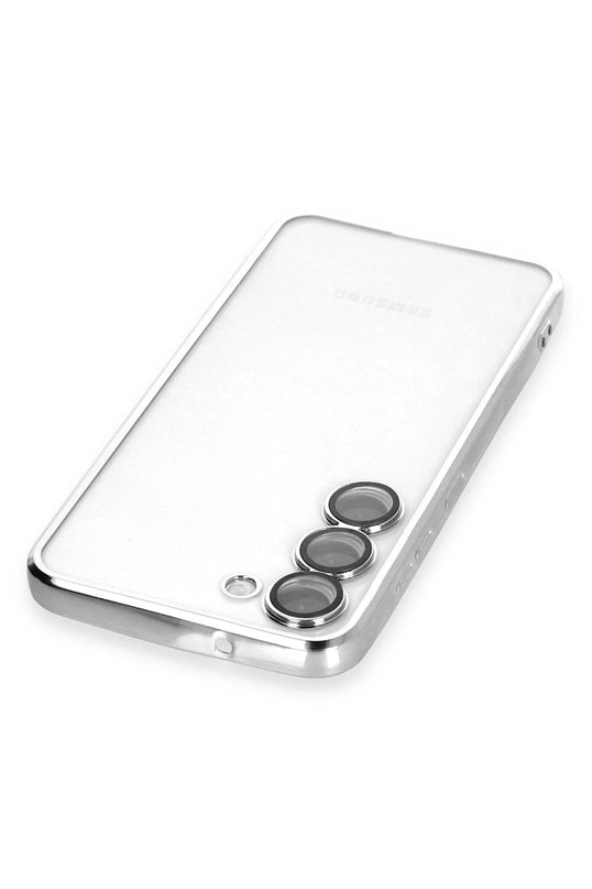 Samsung Galaxy S24 Razer Lensli Silikon Kılıf - Gümüş 3