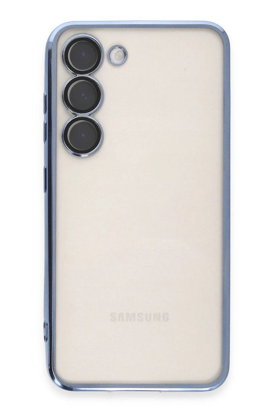 Samsung Galaxy S24 Razer Lensli Silikon Kılıf - Açık Mavi 2