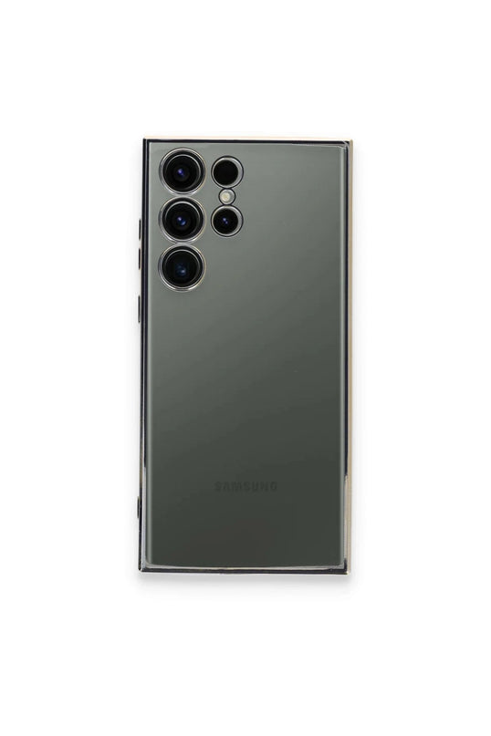 Samsung Galaxy S24 Ultra Razer Lensli Silikon Kılıf - Gümüş
