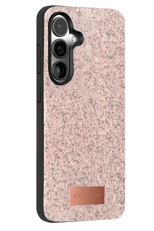 Samsung Galaxy S25 Bright Simli Kapak Kılıf - Pembe 3