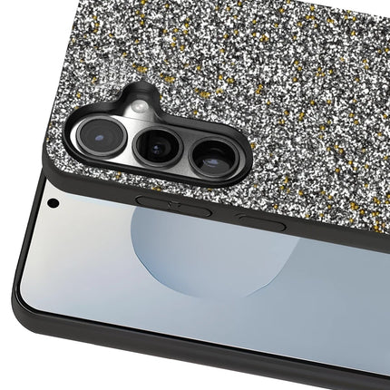 Samsung Galaxy S25 Bright Simli Kapak Kılıf - Gold 2