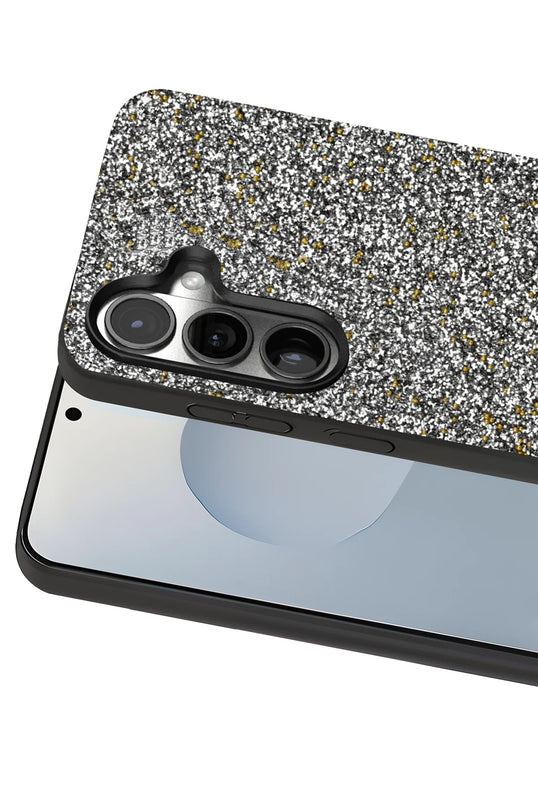 Samsung Galaxy S25 Bright Simli Kapak Kılıf - Gold 2