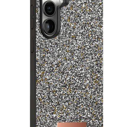 Samsung Galaxy S25 Bright Simli Kapak Kılıf - Gold 3