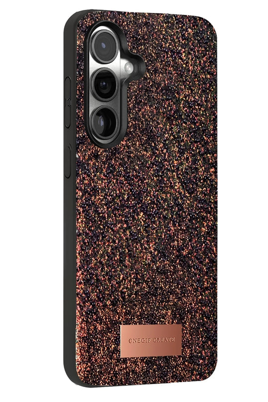 Samsung Galaxy S25 Bright Simli Kapak Kılıf - Derin Mor 3