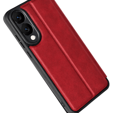 Samsung Galaxy S25 Edge Flip Cover Kılıf - Kırmızı 2