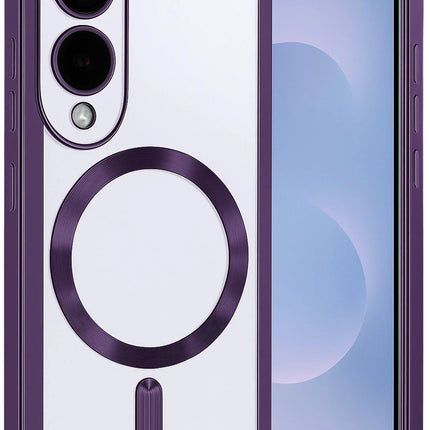 Samsung Galaxy S25 Edge Kross Magneticsafe Kapak Kılıf - Mor