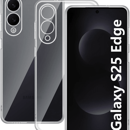 Samsung Galaxy S25 Edge Lüx Şeffaf Silikon Kılıf