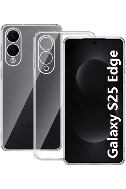Samsung Galaxy S25 Edge Lüx Şeffaf Silikon Kılıf