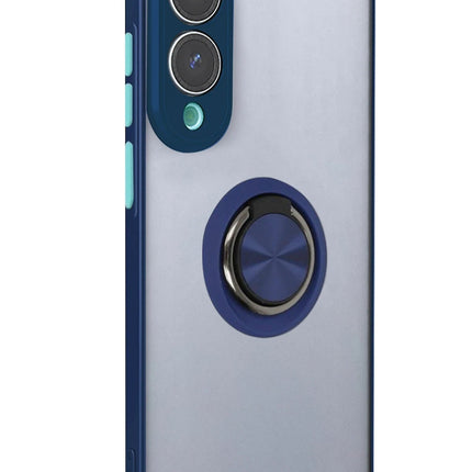 Samsung Galaxy S25 Edge Montreal Yüzüklü Silikon Kapak Kılıf - Lacivert 3