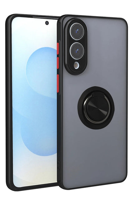 Samsung Galaxy S25 Edge Montreal Yüzüklü Silikon Kapak Kılıf - Siyah