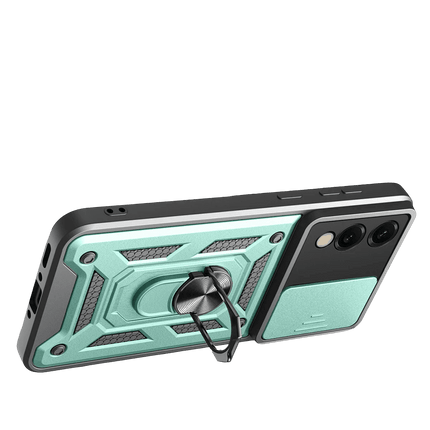 Samsung Galaxy S25 Edge Pars Lens Yüzüklü Silikon Kılıf - Yeşil 2