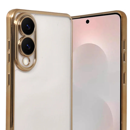 Samsung Galaxy S25 Edge Razer Lensli Silikon Kılıf - Gold 2