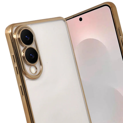 Samsung Galaxy S25 Edge Razer Lensli Silikon Kılıf - Gold 3