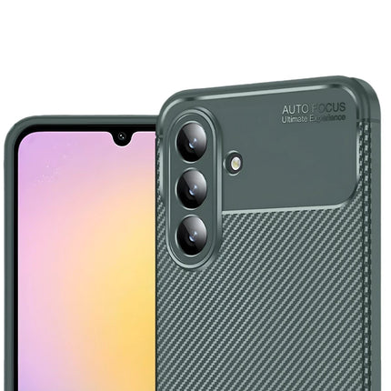 Samsung Galaxy S25 FE Auto Focus Karbon Kapak Kılıf - Koyu Yeşil 3