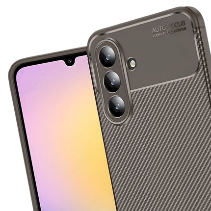Samsung Galaxy S25 FE Auto Focus Karbon Kapak Kılıf - Kahverengi 2