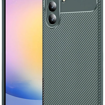 Samsung Galaxy S25 FE Auto Focus Karbon Kapak Kılıf - Koyu Yeşil