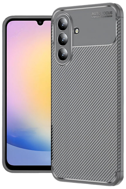 Samsung Galaxy S25 FE Auto Focus Karbon Kapak Kılıf - Gri