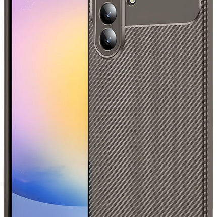 Samsung Galaxy S25 FE Auto Focus Karbon Kapak Kılıf - Kahverengi