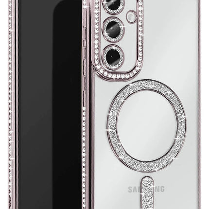 Samsung Galaxy S25 Joke Simli Magneticsafe Kılıf - Gümüş