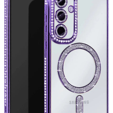 Samsung Galaxy S25 Joke Simli Magneticsafe Kılıf - Derin Mor