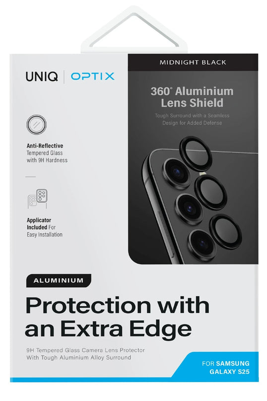 Samsung Galaxy S25 Optix Aluguard Alüminyum Kamera Lens Koruyucu - Gümüş 2