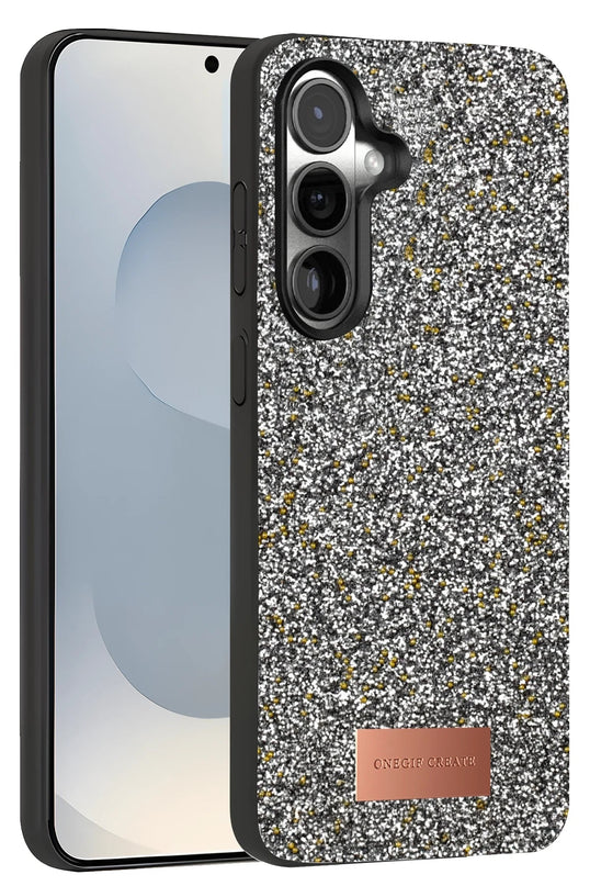 Samsung Galaxy S25 Plus Bright Simli Kapak Kılıf - Gold