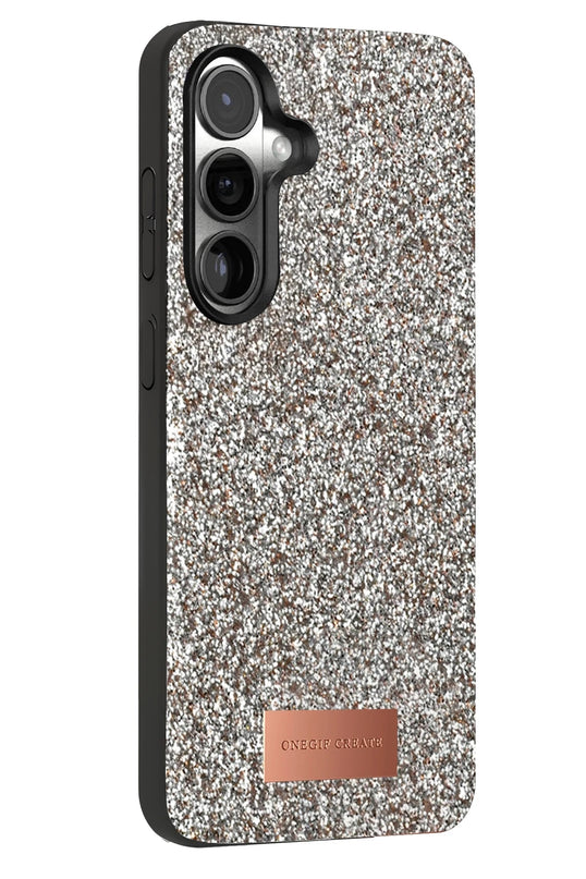 Samsung Galaxy S25 Plus Bright Simli Kapak Kılıf - Gümüş 3