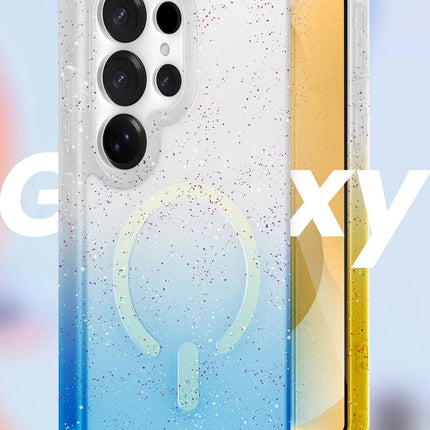 Samsung Galaxy S25 Plus Pummel Shiny Magsafe Kapak Kılıf - Mavi 3