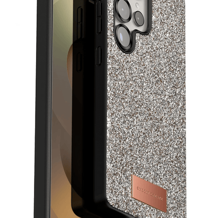 Samsung Galaxy S25 Ultra Bright Simli Kapak Kılıf - Gold