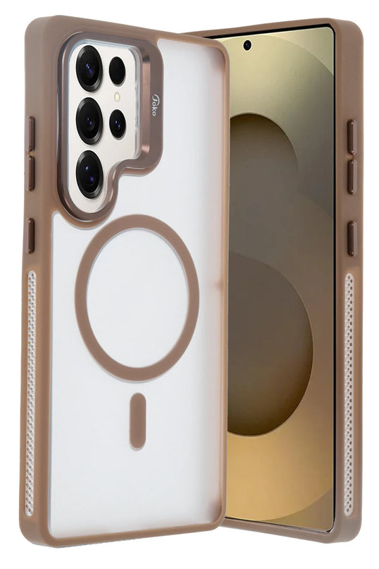 Samsung Galaxy S25 Ultra Flet Lens Magsafe Kapak Kılıf - Gold