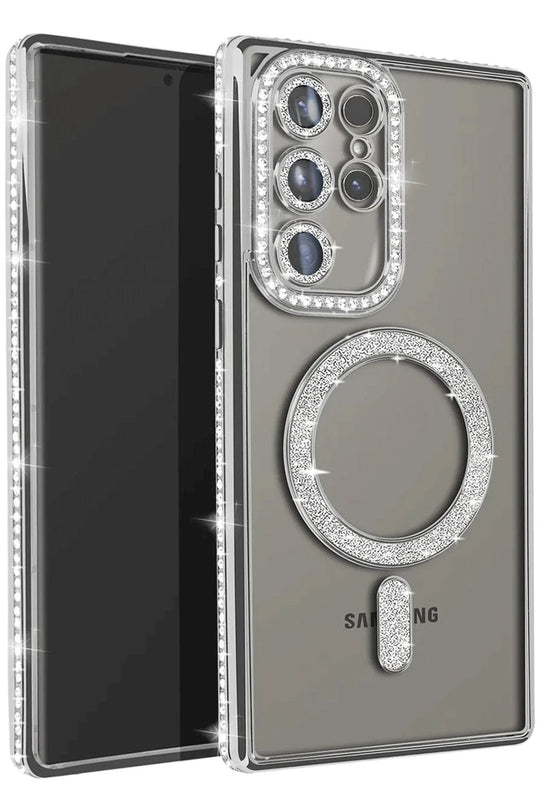 Samsung Galaxy S25 Ultra Joke Simli Magneticsafe Kılıf - Gümüş