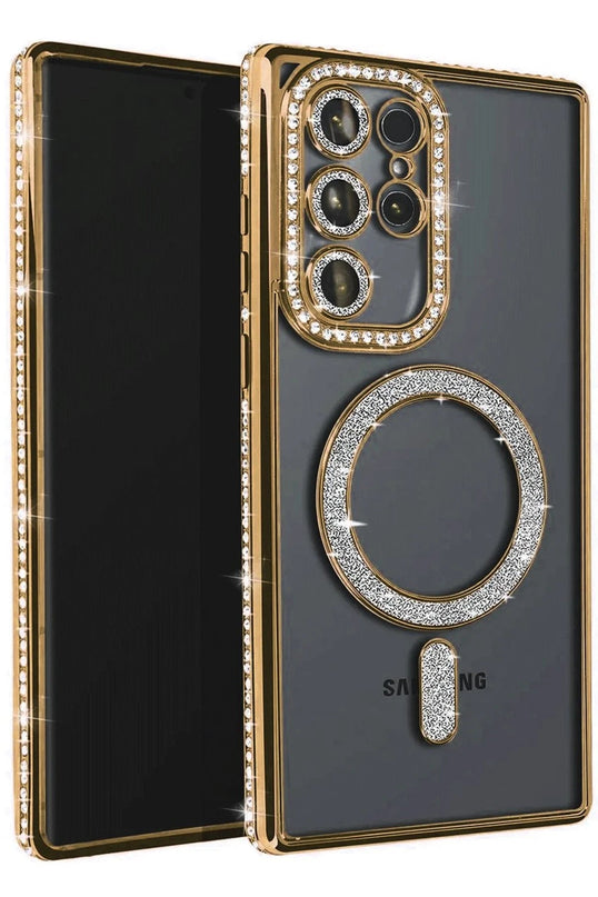 Samsung Galaxy S25 Ultra Joke Simli Magneticsafe Kılıf - Gold