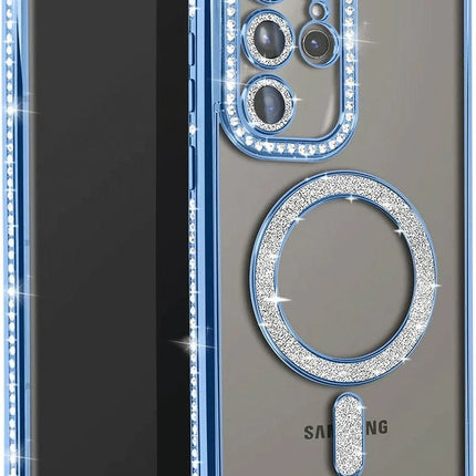 Samsung Galaxy S25 Ultra Joke Simli Magneticsafe Kılıf - Mavi