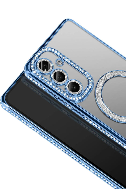 Samsung Galaxy S26 Joke Simli Magneticsafe Kılıf - Mavi 2