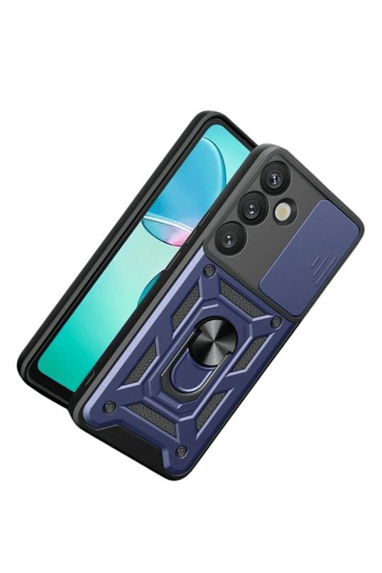 Samsung Galaxy S26 Pars Lens Yüzüklü Silikon Kılıf - Lacivert 3