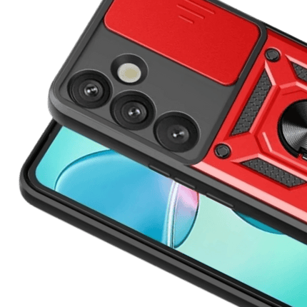 Samsung Galaxy S26 Pars Lens Yüzüklü Silikon Kılıf - Kırmızı 2
