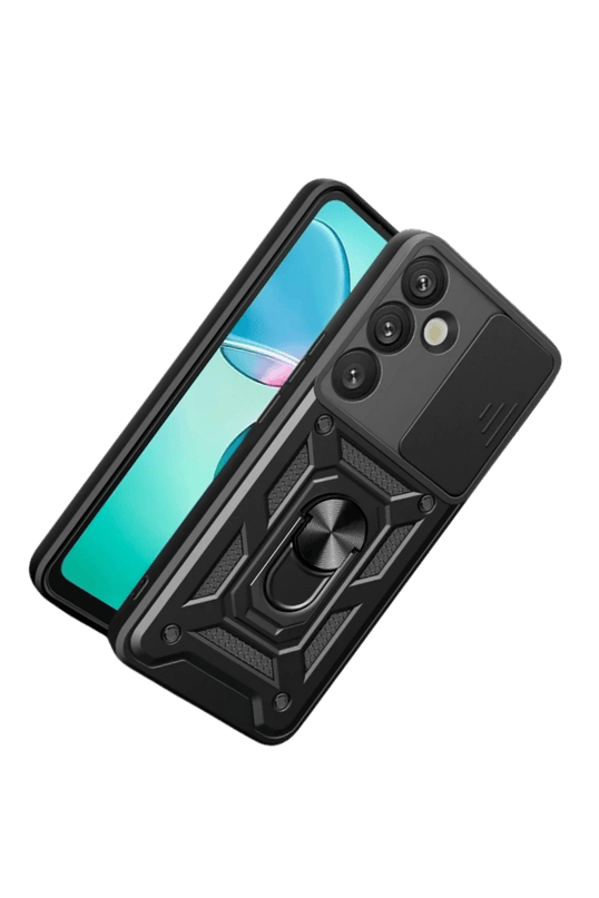 Samsung Galaxy S26 Pars Lens Yüzüklü Silikon Kılıf - Siyah 3